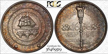 1936 50C Norfolk MS67+