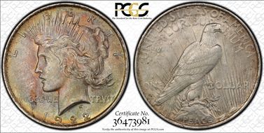 1922 $1 AU58