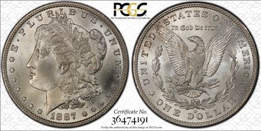 1887-O $1 MS66
