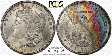 1878 7TF $1 Reverse of 1878 MS65