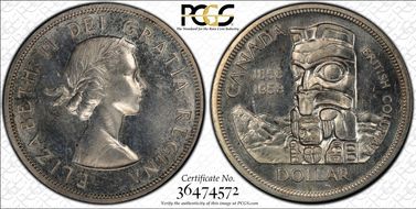 1958 S$1 British Columbia MS63