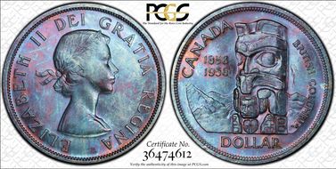 1958 S$1 British Columbia MS63