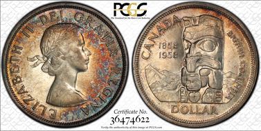 1958 S$1 British Columbia AU58