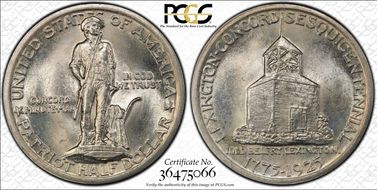 1925 50C Lexington MS66+