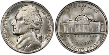 1942-P 5C Silver MS67FS