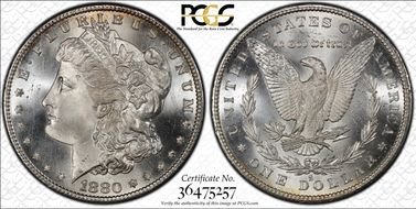 1880-S $1 MS67+