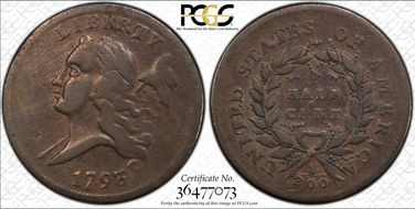 1793 1/2C VF20BN