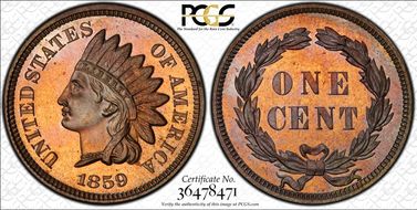 1859 1C PR65+