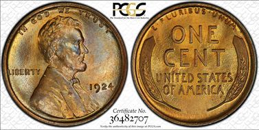1924 1C MS67+ RD