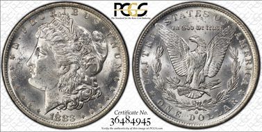 1883-O $1 MS62
