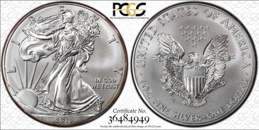 2013-W $1 Burnished Silver Eagle SP69