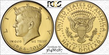 2014-W 50C Gold JFK 50th Anniversary PR69DCAM