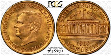 1916 G$1 McKinley MS65