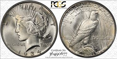 1934 $1 MS66+