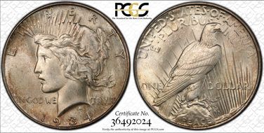 1934 $1 MS65+