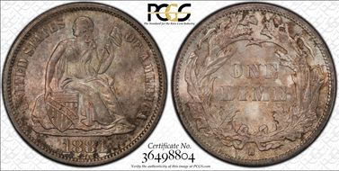 1884-S 10C MS66+