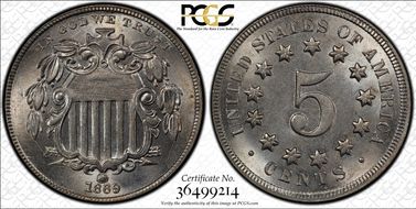 1869 5C MS64