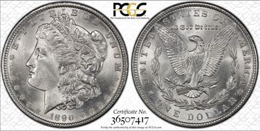 1890 $1 MS64