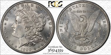 1899-S $1 VAM 7, Doubled Date MS66