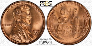 1955-D 1C MS67RD