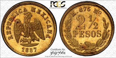 1887-Mo M 2-1/2 P MS62