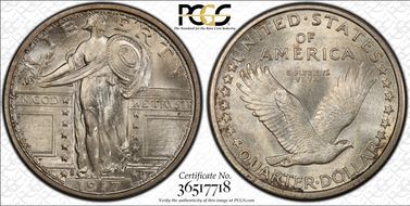 1917-S 25C Type 1 MS66FH