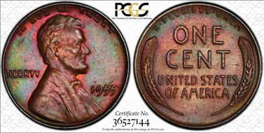 1955 1C Doubled Die Obverse N1BN