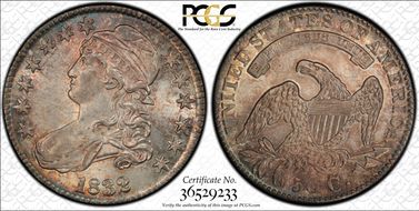 1832 50C Small Letters MS64+