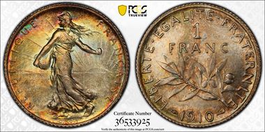 1910 1 Fr Gad-467 F-217 MS66