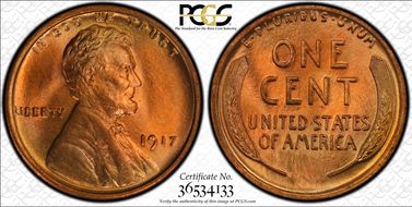 1917 1C MS66+ RD