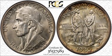 1936-D 50C Boone MS66