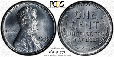 1943-D 1C MS67+