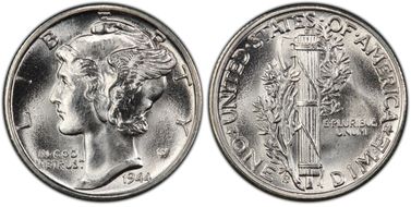1944-S 10C MS66FB