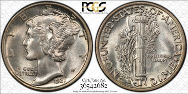 1931-S 10C MS63