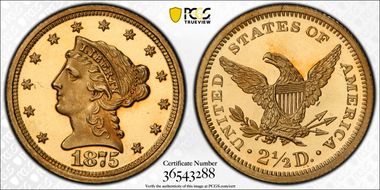 1875 $2.50 PR65+ DCAM