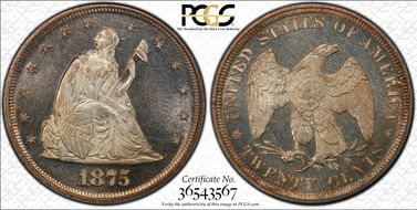 1875 20C PR66CAM