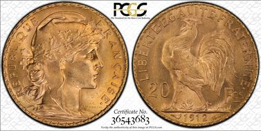 1912 20 Fr Gad-1064a F-535 Refrappe MS65