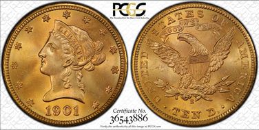 1901-S $10 MS66