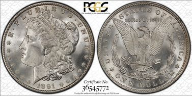 1891 $1 MS65+