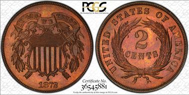 1872 2C MS66RB