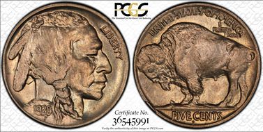 1920-D 5C MS65+