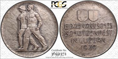 1939 Medal Luzern R-910a Ag Matte SP62
