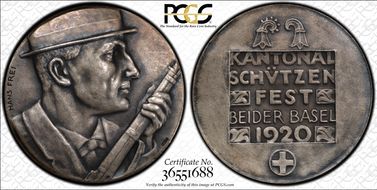 1920 Medal Basel R-137 Matte SP63