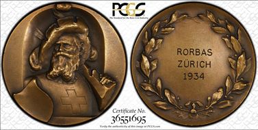 1934  Medal Zurich R-1860A Matte SP64