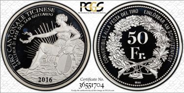 2016 50 Fr Ticino Shooting Festival San Gottardo PR68DCAM