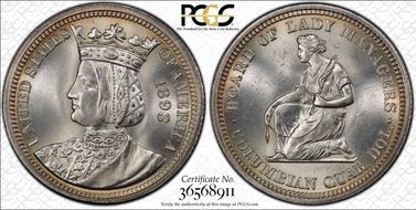 1893 25C Isabella MS65