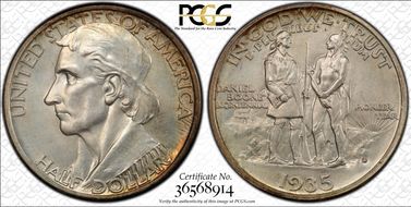 1935-D 50C Boone MS67