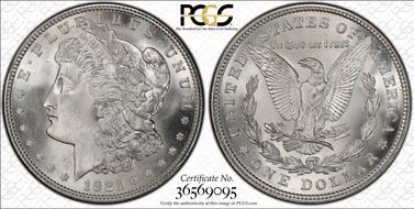 1921 $1 Morgan MS66+