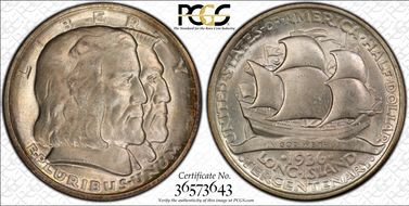 1936 50C Long Island MS66+