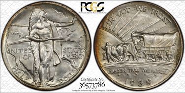 1939-D 50C Oregon MS67